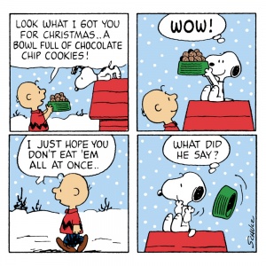Snoopy Christmas Card - Christmas Cookies